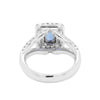 1.13ct Tanzanite 18 Carat White Gold Diamond Cluster Engagement Ring