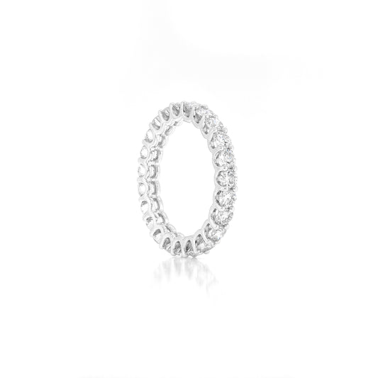 2.06ct Round Brilliant Cut Diamond 18 Carat White Gold Full Eternity Ring