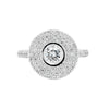 Diamond Cluster 14 Carat White Gold Disc Dress Ring