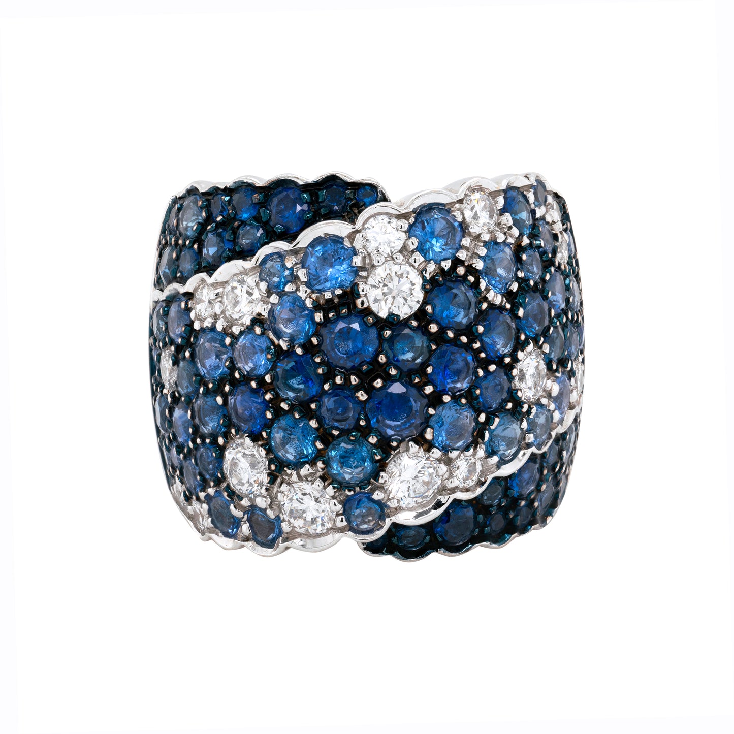 Wempe Sapphire and Diamond Cocktail Ring