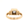 Vintage Old Cut Diamond 14 Carat Gold Box Set Engagement Ring