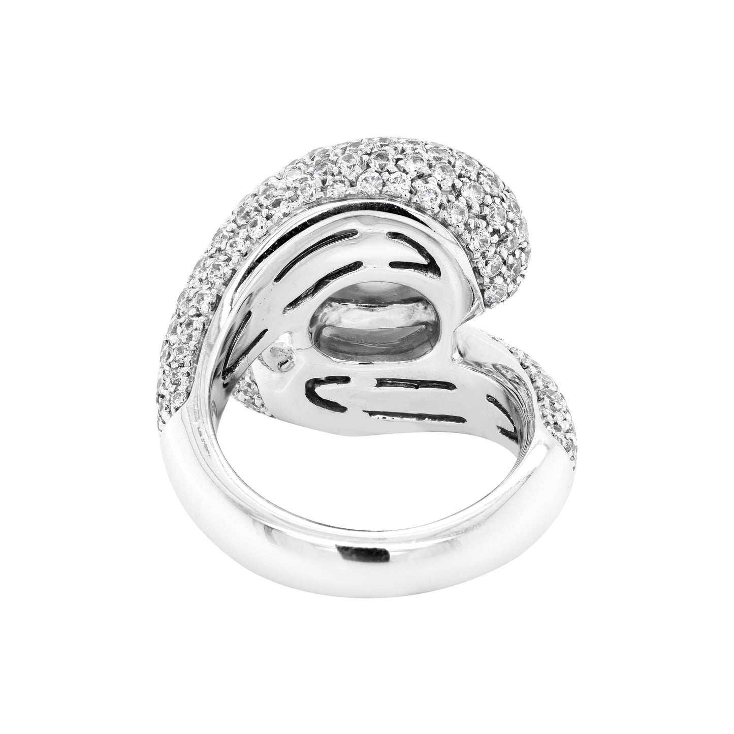South Sea Pearl and Diamond 18 Carat White Gold Cocktail Ring
