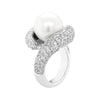 South Sea Pearl and Diamond 18 Carat White Gold Cocktail Ring