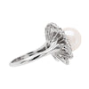 South Sea Pearl and Diamond 18 Carat White Gold Ballerina Cluster Ring