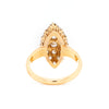Old Cut Diamond Marquise 18 Carat Gold Cluster Ring