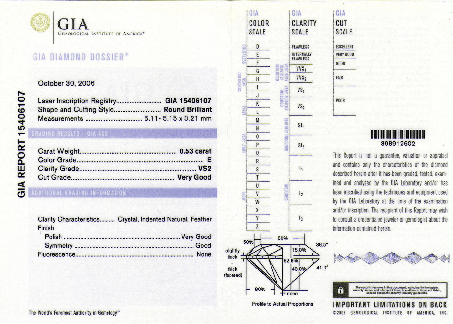 Gia certificate 