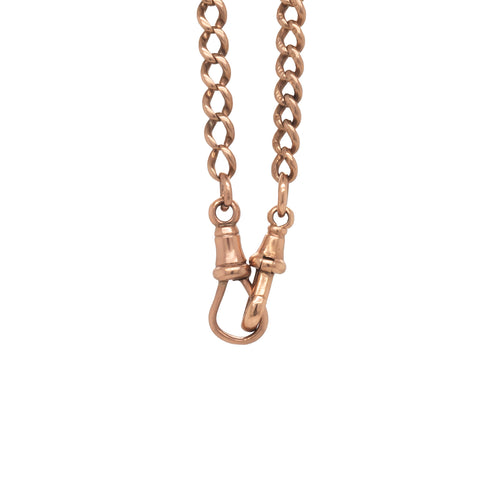 Victorian 9 Carat Rose Gold Antique Albert Chain, circa 1900's