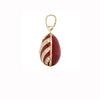 Vintage Guilloché Red Enamel and 14 Carat Yellow Gold Egg Charm