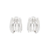 Diamond 18 Carat White Gold Multi Row Half-Hoop Earrings