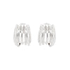 Diamond 18 Carat White Gold Multi Row Half-Hoop Earrings