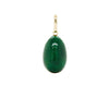 Vintage Guilloché Green Enamel and 14 Carat Yellow Gold Egg Charm
