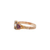 Antique  Victorian Garnet and Seed Pearl 15ct Yellow Gold Engraved Dress Ring