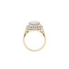 Vintage 18 Carat Yellow Gold Oval Opal and Diamond Cluster Ring