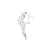 18 Carat White Gold Diamond Spray Abstract Lever-Back Earrings