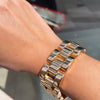Retro 18 Carat Yellow Gold 'Tank' Style Link Bracelet