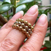18 Carat White, Yellow and Rose Gold Stackable Bubble Rings