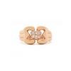 Mauboussin Diamond and 18 Carat Yellow Gold Double Buckle Ring
