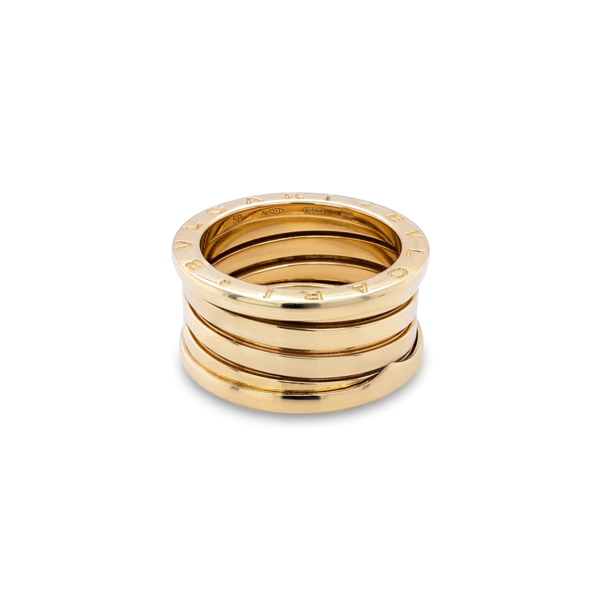 Bvlgari B.zero1 18 Carat Yellow Gold Wide 'Four-Band' Ring