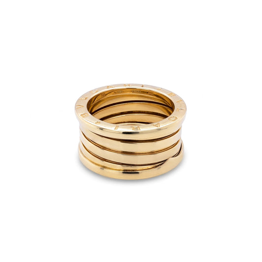 Bvlgari B.zero1 18 Carat Yellow Gold Wide 'Four-Band' Ring