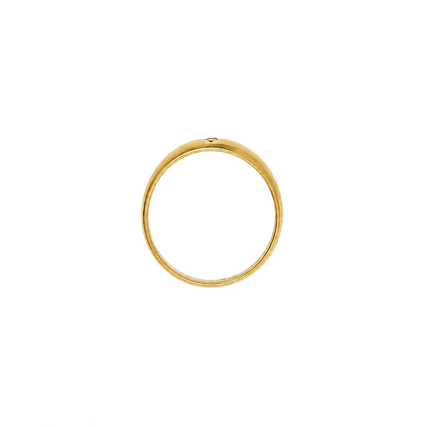 Antique Star Set Old Mine Cut Diamond 18 Carat Yellow Gold Band Ring, c.1900s