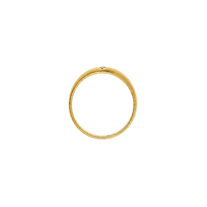 Antique Star Set Old Mine Cut Diamond 18 Carat Yellow Gold Band Ring, c.1900s