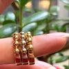 18 Carat White, Yellow and Rose Gold Stackable Bubble Rings