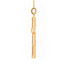 An 18 carat yellow gold diamond cross pendant with multiple round brilliant cut diamonds set within it.