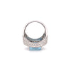4.60ct Aquamarine and Diamond 18 Carat Gold Bombé Cluster Cocktail Ring