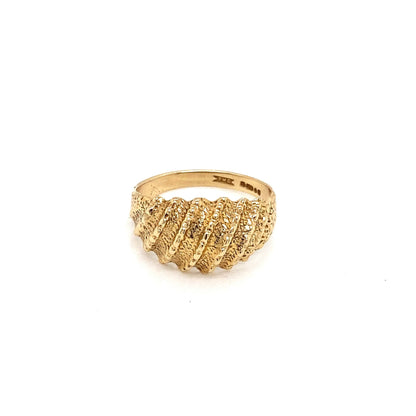 9ct Yellow Gold Shell Pattern Ring