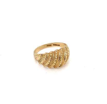 9ct Yellow Gold Shell Pattern Ring