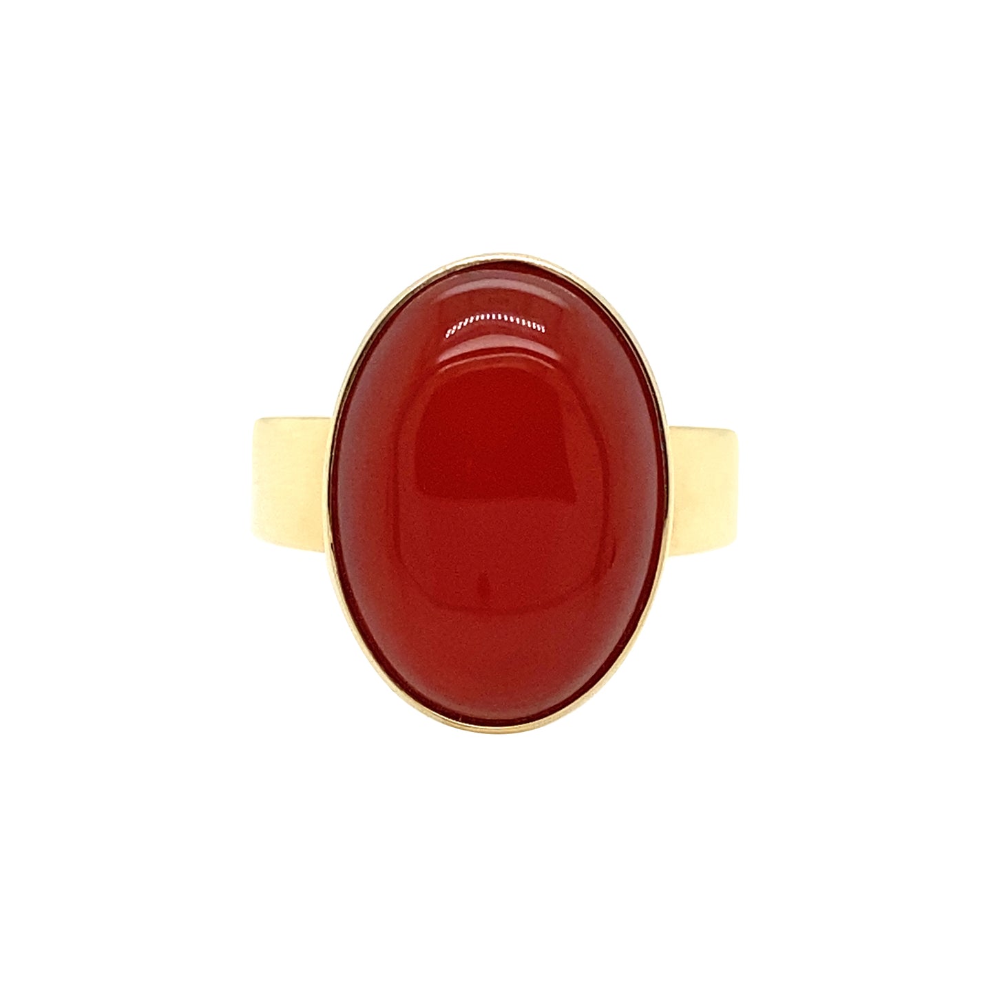 14ct Yellow Gold and Carnelian Ring