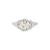 1.48ct Old Cut Diamond and Platinum Art Deco Vintage Engagement Ring
