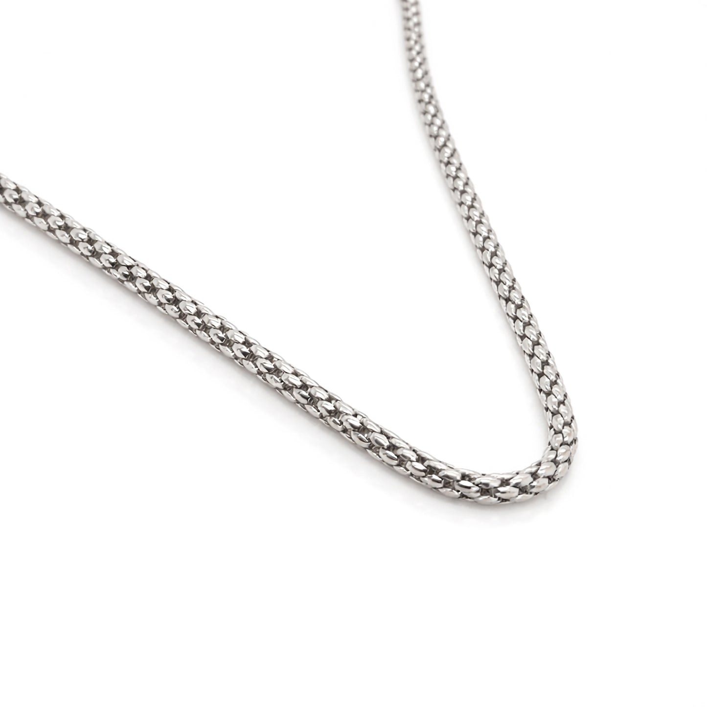 FOPE Prima 18 Carat White Gold Woven Chain Necklace
