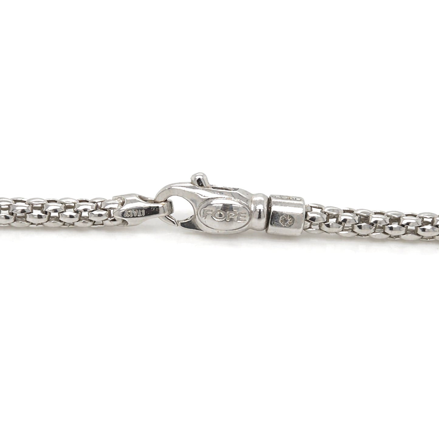 FOPE Prima 18 Carat White Gold Woven Chain Necklace