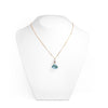 18ct Yellow Gold Diamond and Aquamarine Necklace