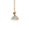 18ct Yellow Gold Diamond and Aquamarine Necklace