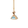 18ct Yellow Gold Diamond and Aquamarine Necklace