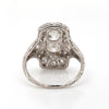clasp detail of art deco platinum dress ring