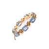 Vintage Paste and 15 Carat Yellow Gold Retro Link Bracelet, circa 1950s