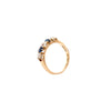 Antique Blue Sapphire and Old Cut Diamond 18ct Yellow Gold Five-Stone Ring