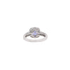 1.32ct Tanzanite and Diamond 18 Carat white Gold Halo Cluster Engagement Ring