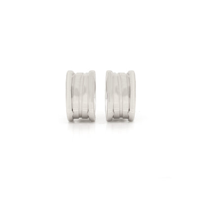 Bvlgari B.zero1 18 Carat White Gold Small Hoop Earrings - side detail