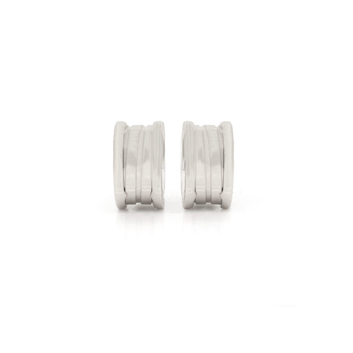 Bvlgari B.zero1 18 Carat White Gold Small Hoop Earrings - side detail
