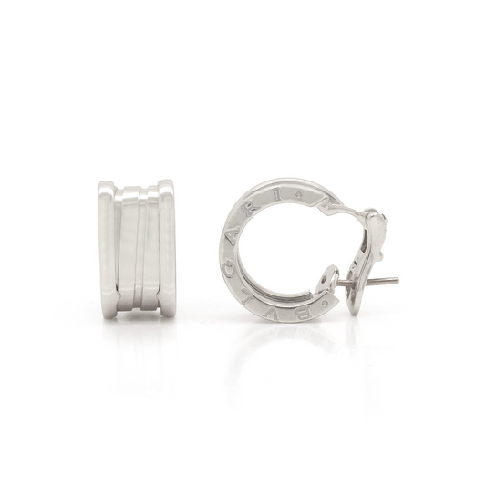 Bvlgari B.zero1 18 Carat White Gold Small Hoop Earrings