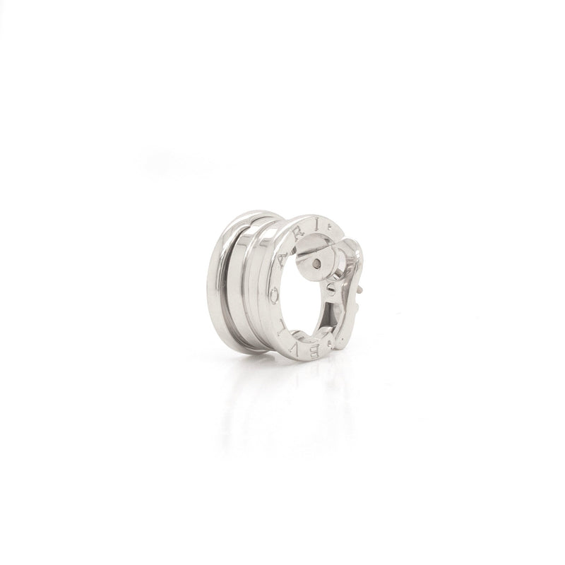 single Bvlgari B.zero1 18 Carat White Gold Small Hoop Earrings