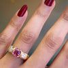 1.01ct Pink Sapphire and Diamond 18 Carat Yellow Gold Ring