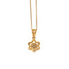 Daisy Diamond Cluster 18 Carat Yellow Gold Flower Pendant and Chain