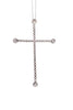 Large 18 Carat White Gold Diamond Cross Pendant and Chain