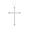 Large 18 Carat White Gold Diamond Cross Pendant and Chain