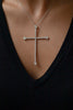 Large 18 Carat White Gold Diamond Cross Pendant and Chain